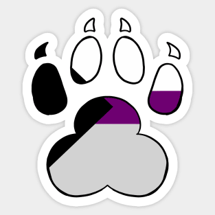 LGBTQ+ Paw Print Flags Sticker